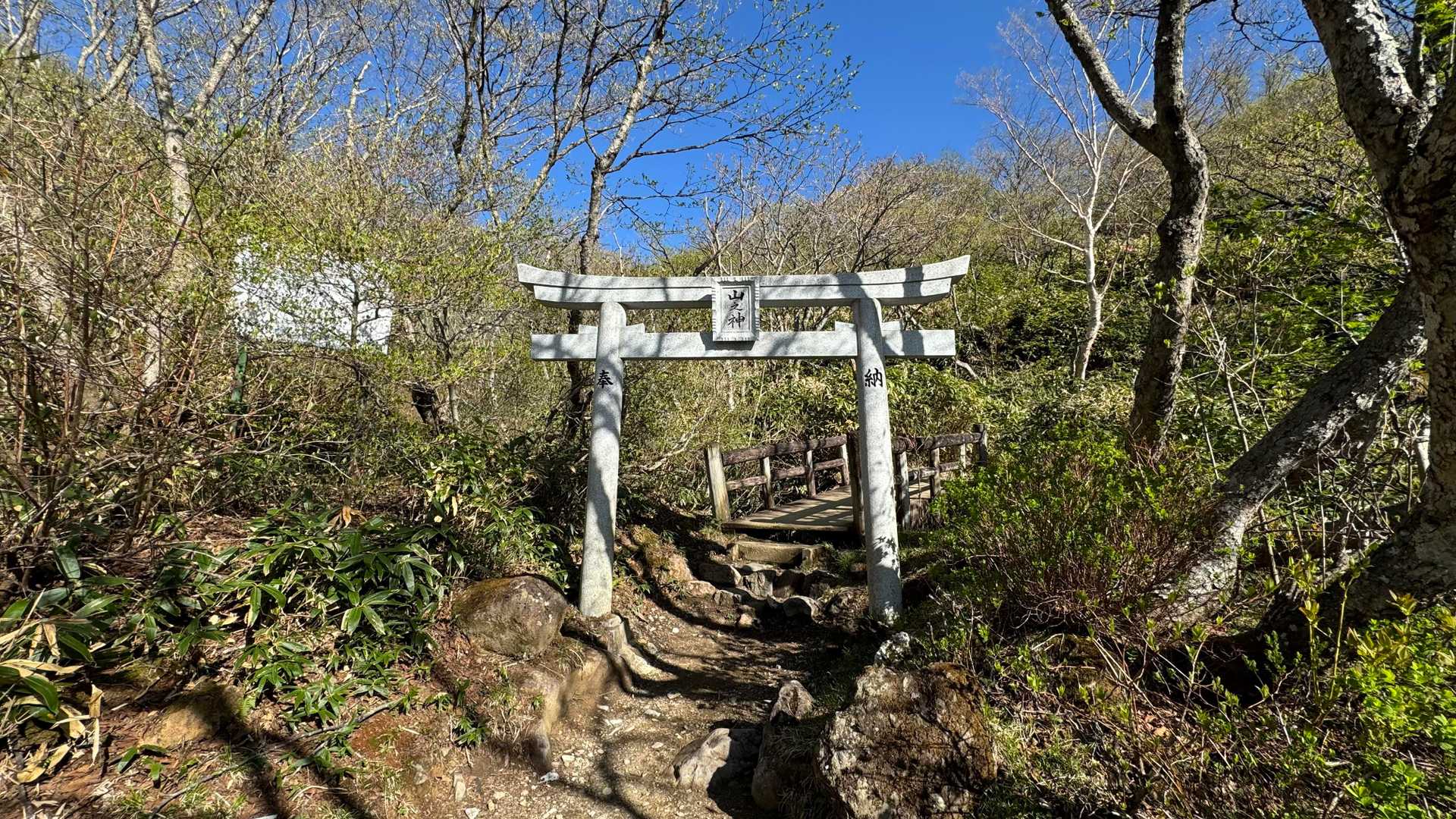 登山口の先の鳥居