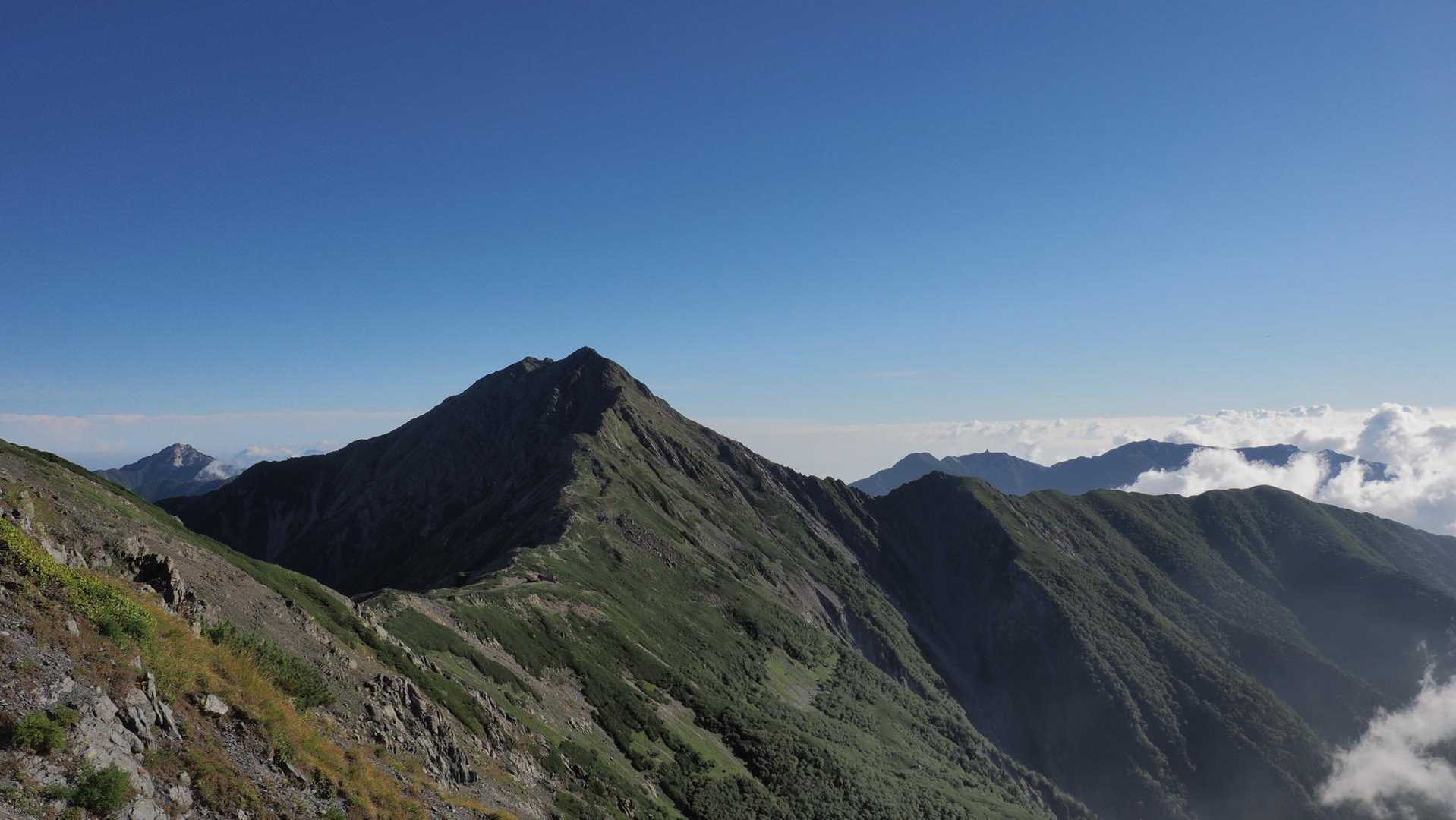 白根三山（北岳・間ノ岳・農鳥岳）、テン泊縦走 の写真 49